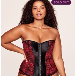Adore Me Ashoka Black&Red lace bustier/corset SizeXL NWT
